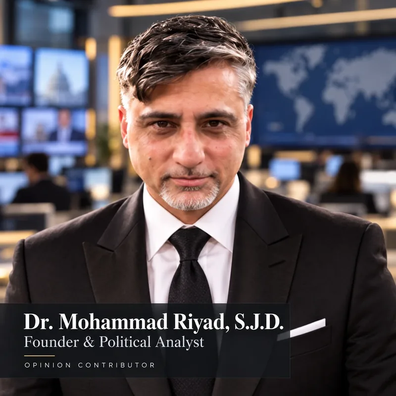 AI-enhanced editorial portrait of Dr. Mohammad Riyad