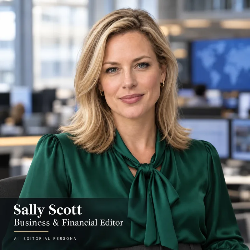 Synthetic editorial portrait of Sally Scott